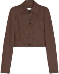 Max Mara - Carpa Button-Up Cropped Jacket - Lyst