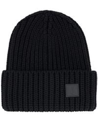 Saint Laurent - Logo Patch Beanie - Lyst
