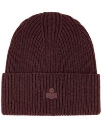 Isabel Marant - Logo Embroidered Knit Beanie - Lyst