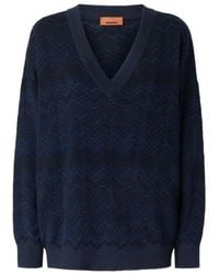 Missoni - Zig Zag Patterned V-Neck Jumper - Lyst
