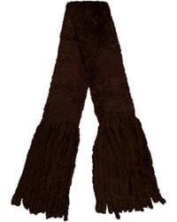 Bottega Veneta - Teddy Fleece Tassel Long Scarf - Lyst