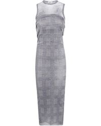 Jean Paul Gaultier - Mesh Long Dress Double Layer Printed "Body Shadow" - Lyst
