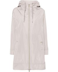 Herno - Zip-Up Drawstring Long Coat - Lyst