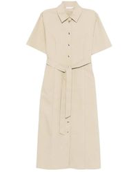 Patrizia Pepe - Belted Shirt Midi Dress - Lyst