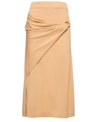 Jil Sander - Mid-Length Skirt With Ring Detail And Draping - Lyst