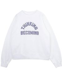 Sacai - Slogan Printed Crewneck Sweatshirt - Lyst