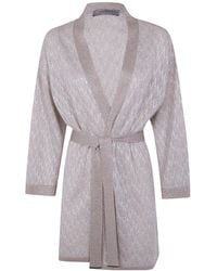 D.exterior - Belted Long Cardigan - Lyst