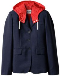Miu Miu - Double-Breasted Kid Mohair And Technical Pongé Jacket - Lyst
