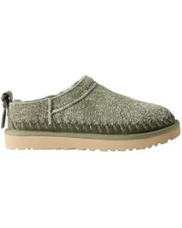 UGG - Micro Biarritz Braided Leather-Trimmed Brushed-Suede Slippers - Lyst