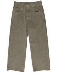 Brunello Cucinelli - Logo Patch Straight-Leg Trousers - Lyst