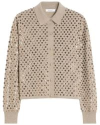Max Mara - Ragno Sequin Embellished Knitted Cardigan - Lyst