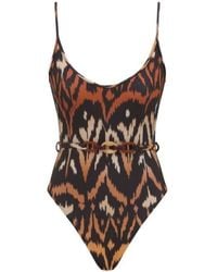 Zimmermann - Aster Belted One-Piece Swimsuit - Lyst