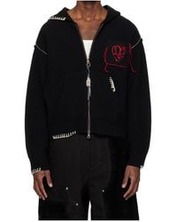 ANDERSSON BELL - Heart Logo Zip-Up Hoodie - Lyst