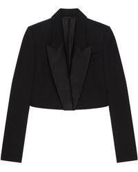 Givenchy - Cropped Tuxedo Jacket - Lyst