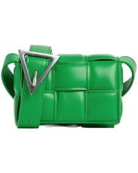 Bottega Veneta - Woven Logo Detailed Padded Crossbody Bag - Lyst