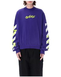 Off-White c/o Virgil Abloh - Logo-Print Long-Sleeve Sweatshirt - Lyst