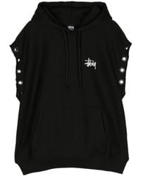 Junya Watanabe - X Stussy Logo-Print Sleeveless Hoodie - Lyst