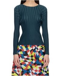 Pleats Please Issey Miyake - Pleated Knit Top - Lyst