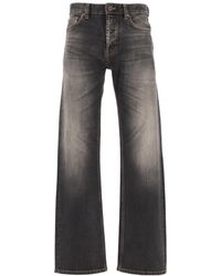 Emporio Armani - Straight-Leg Five-Pocket Denim Jeans With A Faded Effect - Lyst