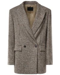 Dondup - Houndstooth Double-Breasted Jacket - Lyst