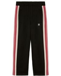 Palm Angels - Monogram Embroidered Side Stripe Detailed Track Pants - Lyst