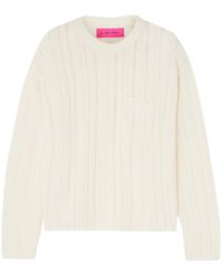 The Elder Statesman - Ribbed Cashmere And Cotton-Blend Sweater - Lyst