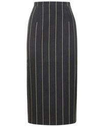 Alessandra Rich - Pinstripe Mid-Length Skirt - Lyst
