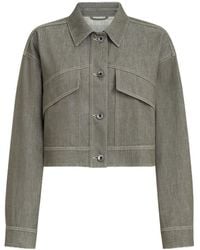 Brunello Cucinelli - Monili Denim-Effect Twill Outerwear Jacket - Lyst