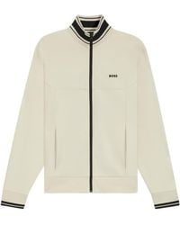 BOSS - Zippered Hoodie - Lyst