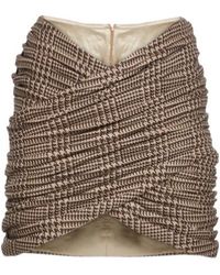 GIUSEPPE DI MORABITO - Prince Of Wales Wool Mini Skirt - Lyst