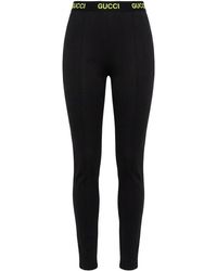 Gucci - Logo-Print Waistband Leggings - Lyst