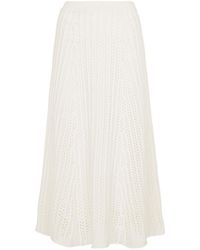 Gabriela Hearst - Pablo Cable Knit Cashmere Midi Skirt - Lyst
