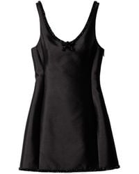 Miu Miu - Embroidered Silk And Wool Mini-Dress - Lyst