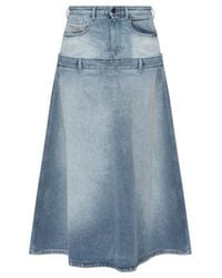 DIESEL - Layered-Effect Flared Skirt - Lyst