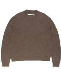 Acne Studios - Ribbed Crew Neck Knitted Sweater - Lyst