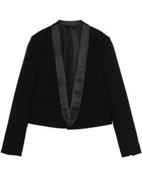 Tom Ford - Bi-Color Single Breasted Shawl Lapel Cropped Tuxedo Jacket - Lyst