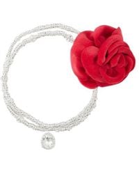 Magda Butrym - Floral-Appliqué Embellished Necklace - Lyst