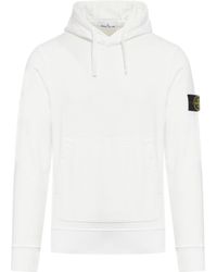 Stone Island - Logo Patch Drawstring Hoodie - Lyst