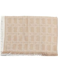 Ferragamo - Gancini Jacquard Frayed-Edge Scarf - Lyst