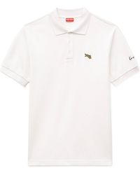 KENZO - Jumping Tiger Embroidered Slim Polo Shirt - Lyst
