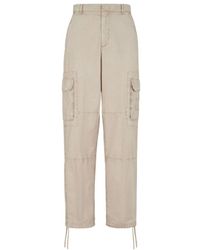 Fendi - Logo Patch Wide-Leg Pants - Lyst