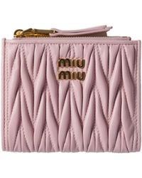 Miu Miu - Matelassé Nappa Leather Small Wallet - Lyst