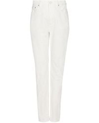 Alaïa - Alaïa High-Rise Straight-Leg Jeans - Lyst