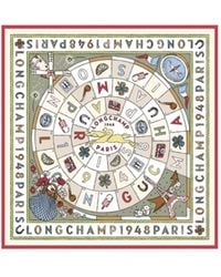 Longchamp - Le Jeu De Cheval Silk Scarf 90 - Lyst