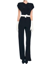 Norma Kamali - Cap Sleeve Wide-Leg Jumpsuit - Lyst