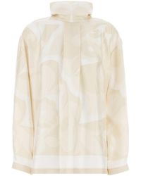 Carven - Patterned High-Neck Top - Lyst