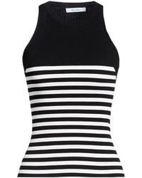 Max Mara - Striped Short-Sleeve Knit Top - Lyst