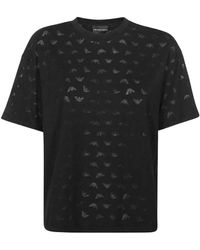 Emporio Armani - Logo-Print Short-Sleeved T-Shirt - Lyst
