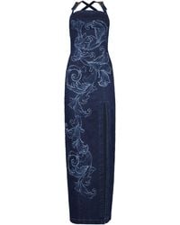Versace Jeans Couture - Denim Dress - Lyst