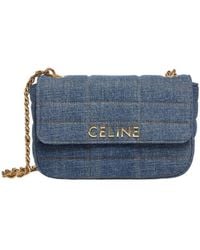 Celine - Chain Shoulder Bag Matelasse Monochrome - Lyst